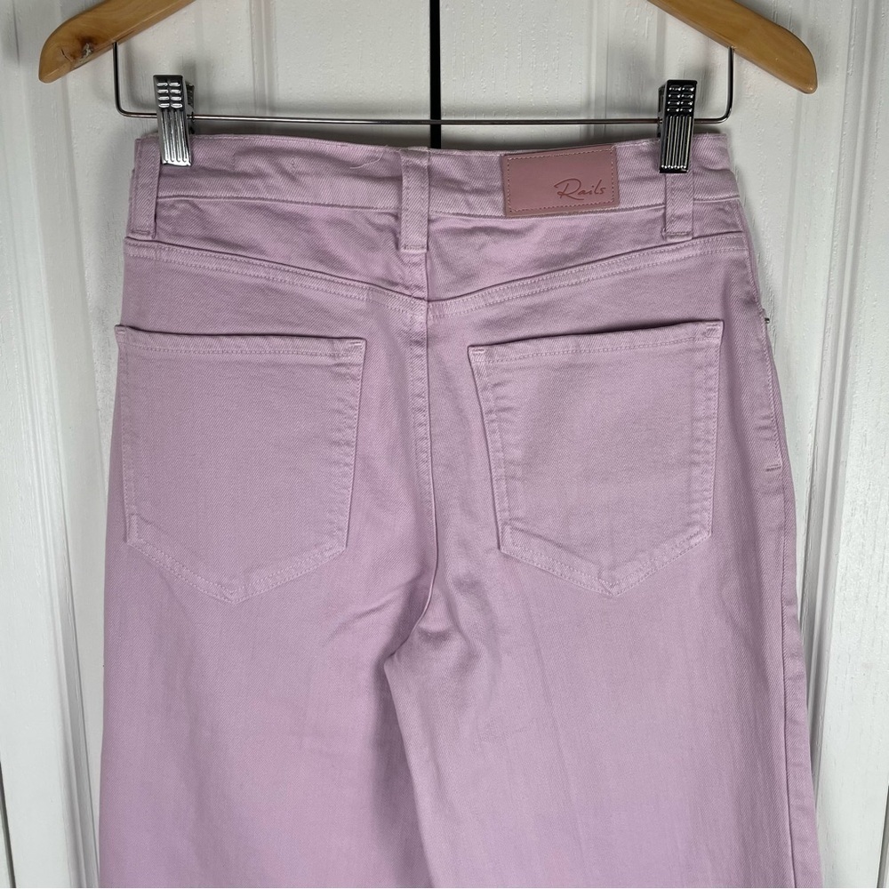 Rails Denim The Getty High Rise Wide Leg Jeans Women’s 26 Lilac Luxury Designer - Picture 6 of 16